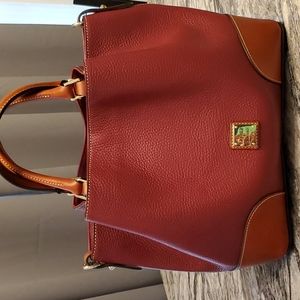 Dooney and Bourke Pebble Leather Brenna, Cranberry, EUC